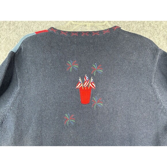 VTG Fall Cardigan Sweater Stitched Knit Months Pumpkin Ghost Grandma Teacher M - Picture 5 of 9